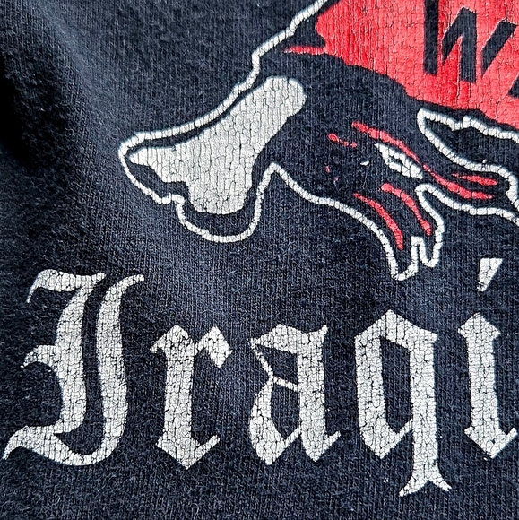 Black Vintage T-shirt w Skull US Military Middle East Actions 1994-2003 / Sz M - Picture 4 of 8